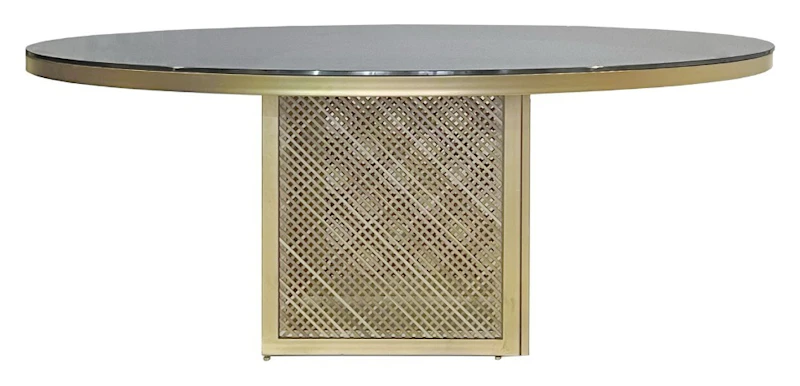 Стол Корнерс Конфесса круглый, зеркальный + золото