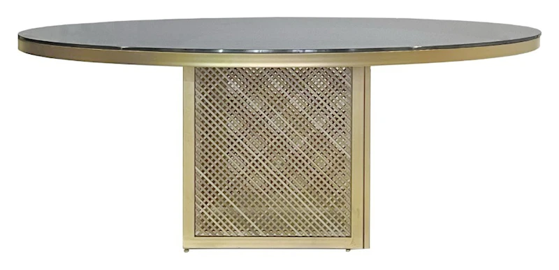 Стол Корнерс Конфесса круглый, зеркальный + золото