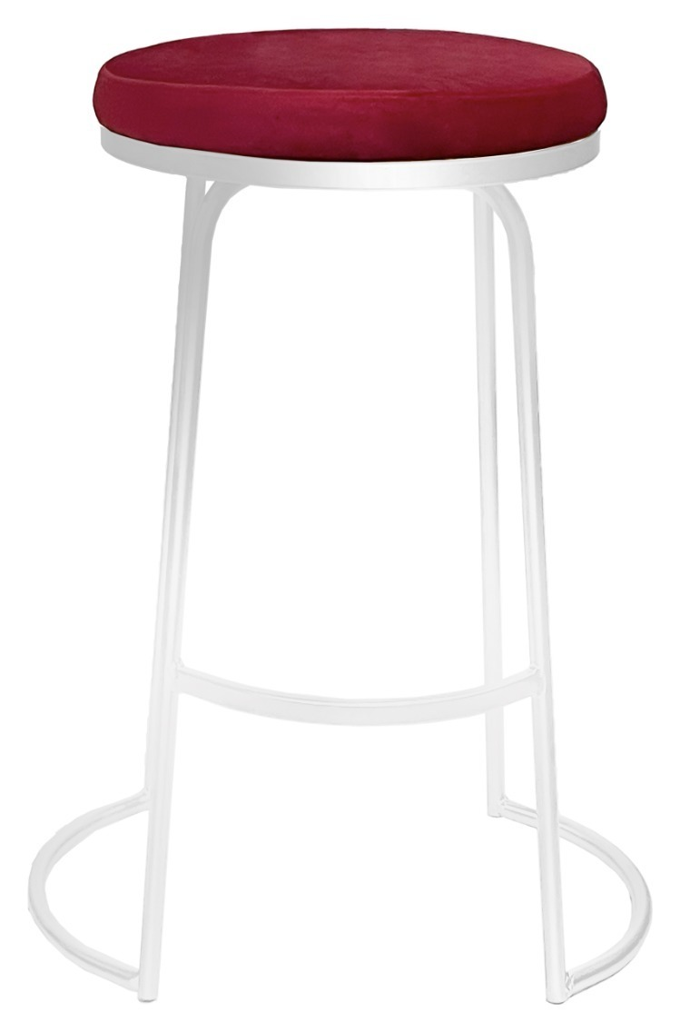 Стул барный Модерн Сэддл Малиново-красный; (любой оттенок каркас)