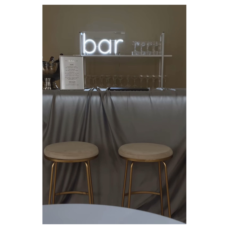 Стул барный Модерн Сэддл Кремовый бисквит (любой оттенок каркаса) - Фото миниатюра 4