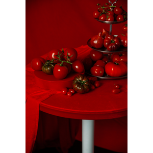 Стол коктейльный Твист Круглый, Красный бархат+ Малиново-красный - Фото 3