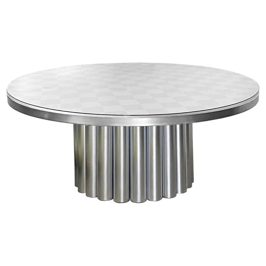 Стол Сквош серебряный + печать на столешницу Принт и т.д. - Фото миниатюра 1