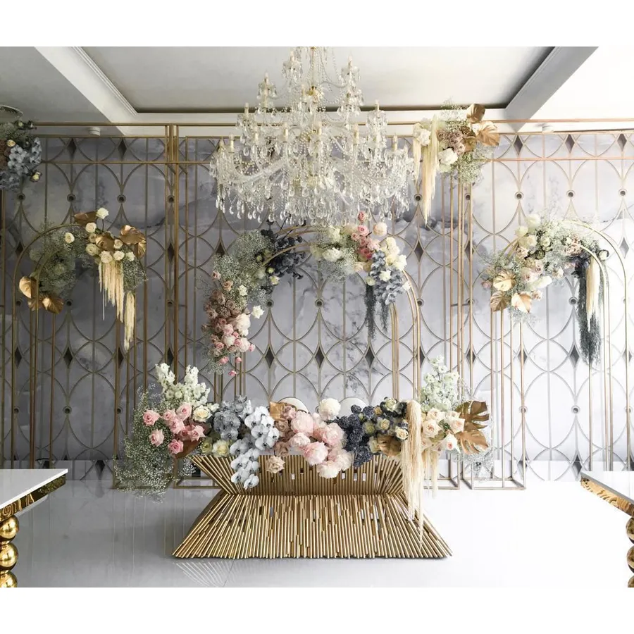 Стол-президиум Песочные Часы (золото/серебро/медь) - Фото миниатюра 3