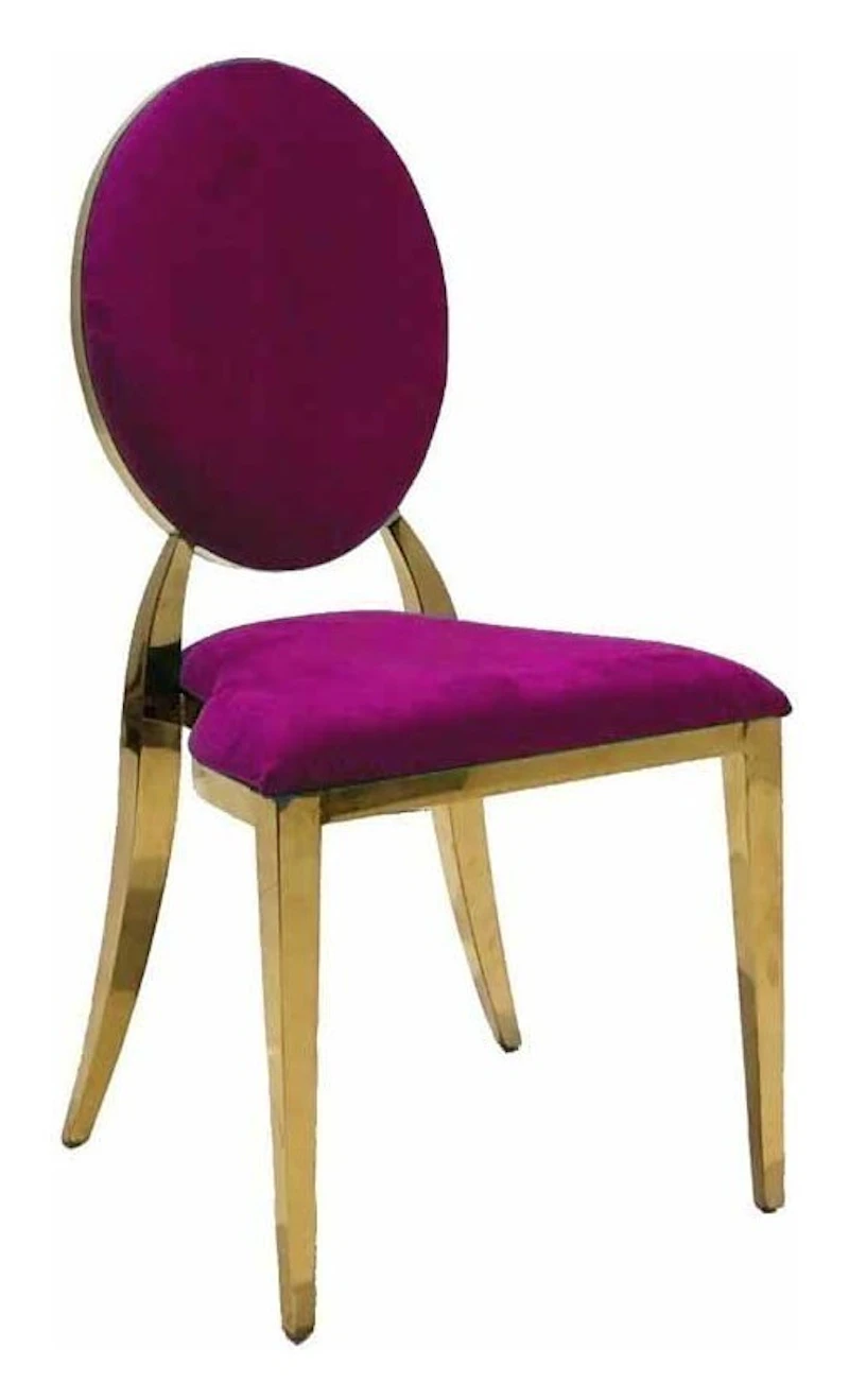 Стул Вашингтон Золото, велюр сливовый