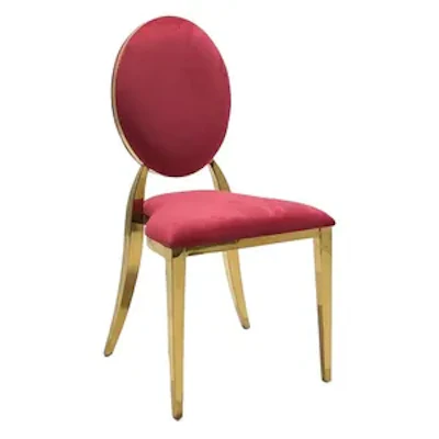 Стул Вашингтон Золото, велюр малиново-красный