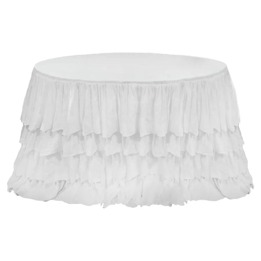 Скатерть с рюшами для столика для торта (ПОД ЗАКАЗ) - Фото миниатюра 3