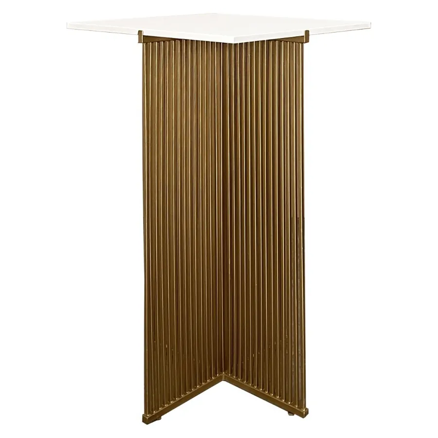 Коктейльный стол Шреддер Золото с квадратной столешницей - Фото миниатюра 1