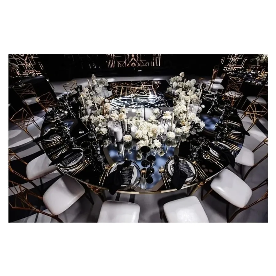 Столешница Стола-змейки-90, 1 модуль (темное зеркало) - Фото миниатюра 3