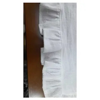 Скатерть из хлопка рюшами, прямоугольная белая - изображение 8