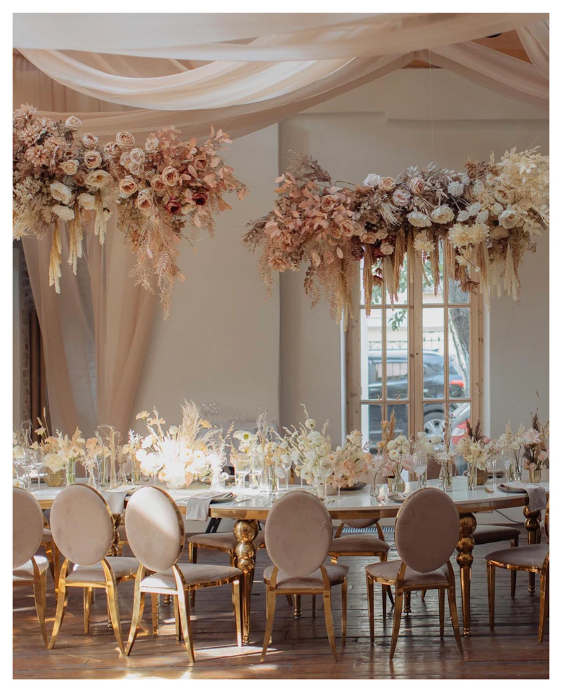 Стул Вашингтон Золото, велюр бежевый