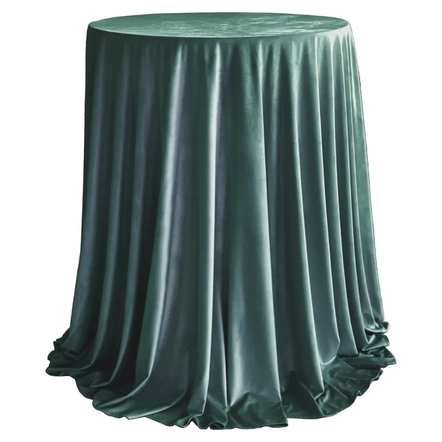 Комплект Стол коктейльный Тавола + скатерть велюр бирюзовая - Фото миниатюра 1