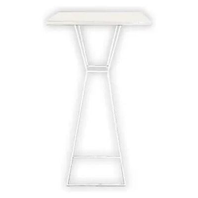 Коктейльный столик Песочные Часы Белый с квадратной столешницей - изображение 1