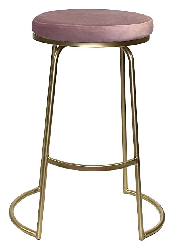 Стул барный Модерн Сэддл Розовая помада (любой оттенок каркаса)