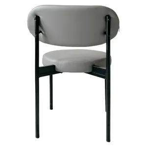 Стул Модерн Черный,  База серый (ЭКО-КОЖА) - Фото 5