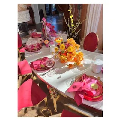 Сет бокалов Сирен пудрово-розовых с золотой каймой - изображение 3