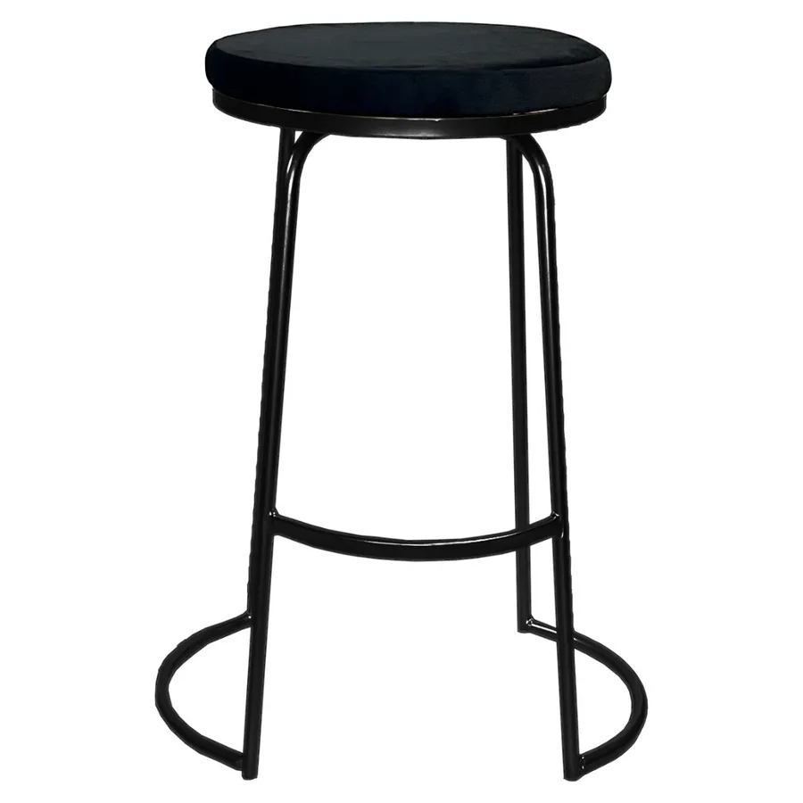 Стул барный Модерн Сэддл Черная ночь (любой оттенок каркаса) - Фото миниатюра 3