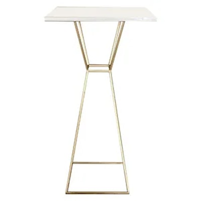 Коктейльный столик Песочные Часы Золото с квадратной столешницей - изображение 1