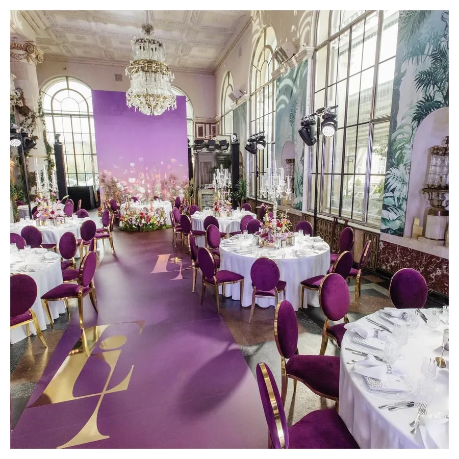 Подушки на стул Вашингтон (велюр), сливовые - Фото миниатюра 6