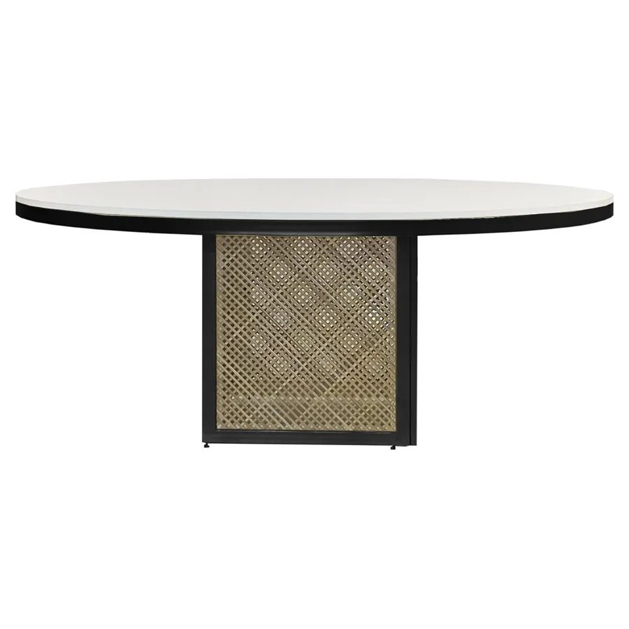 Стол Корнерс Конфесса, круглый белый + перекрас металла в любой цвет - Фото миниатюра 5