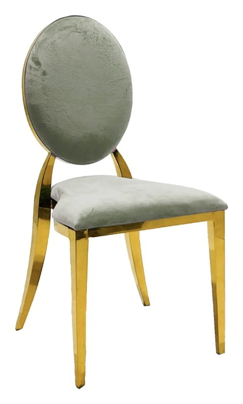 Стул Вашингтон Золото, велюр эвкалипт