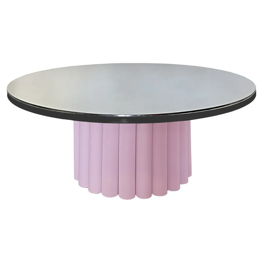 Стол зеркальная столешница, банкетный Сквош розовый - Фото миниатюра 2