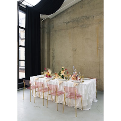 Скатерть из хлопка рюшами, прямоугольная белая - изображение 2