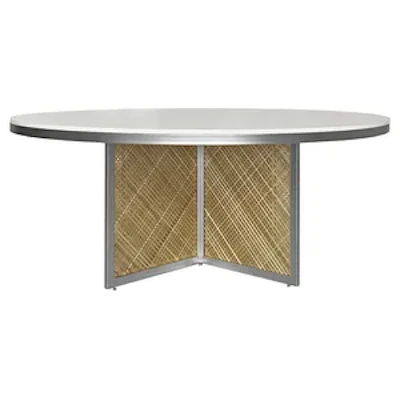 Стол Корнерс Конфесса, круглый белый + перекрас металла в любой цвет