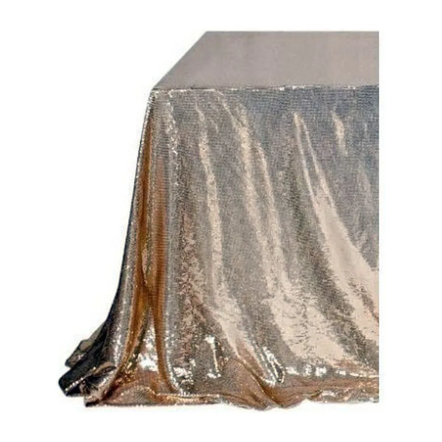 Скатерть с пайетками, прямоугольная, шампань - Фото миниатюра 1
