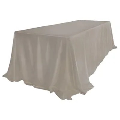 Скатерть велюр, прямоугольная, бежевая (286см на 246см)
