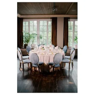 Стул Вашингтон Золото, велюр серо-голубой - изображение 2