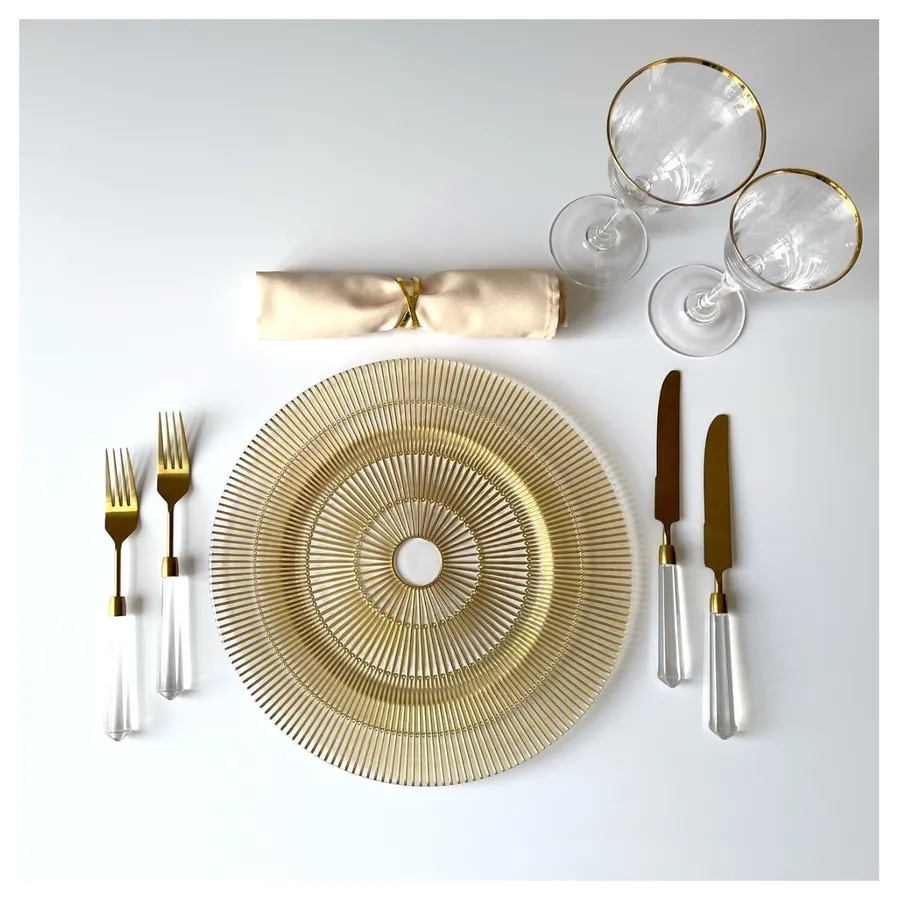 Сервировочная тарелка Окулус Золото - Фото миниатюра 4