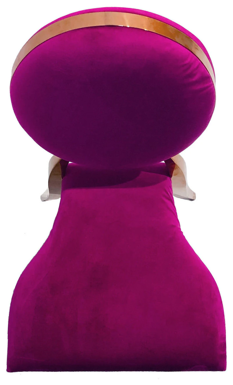 Стул Вашингтон Золото, велюр фуксия