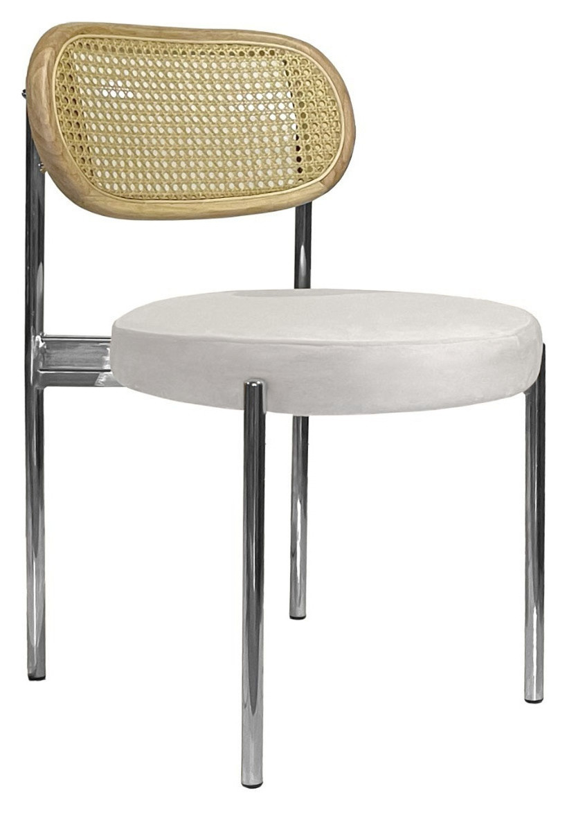 Стул Модерн Серебро, Натуральный ротанг + Млечный путь