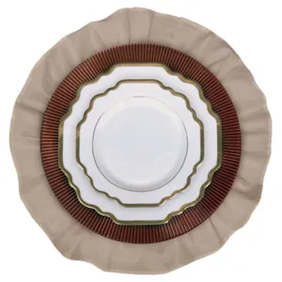 Салфетка из хлопка, с рюшами бежевая - изображение 2