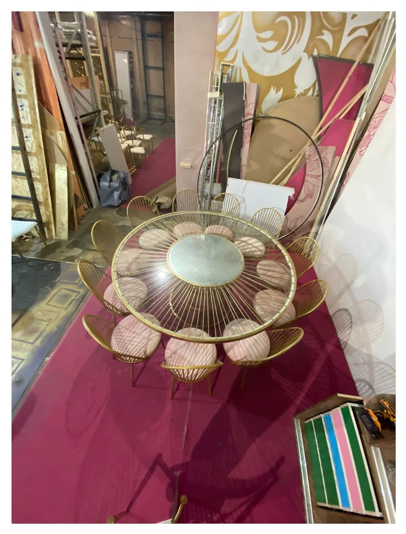 Стул Ле Солей, велюр, розовый