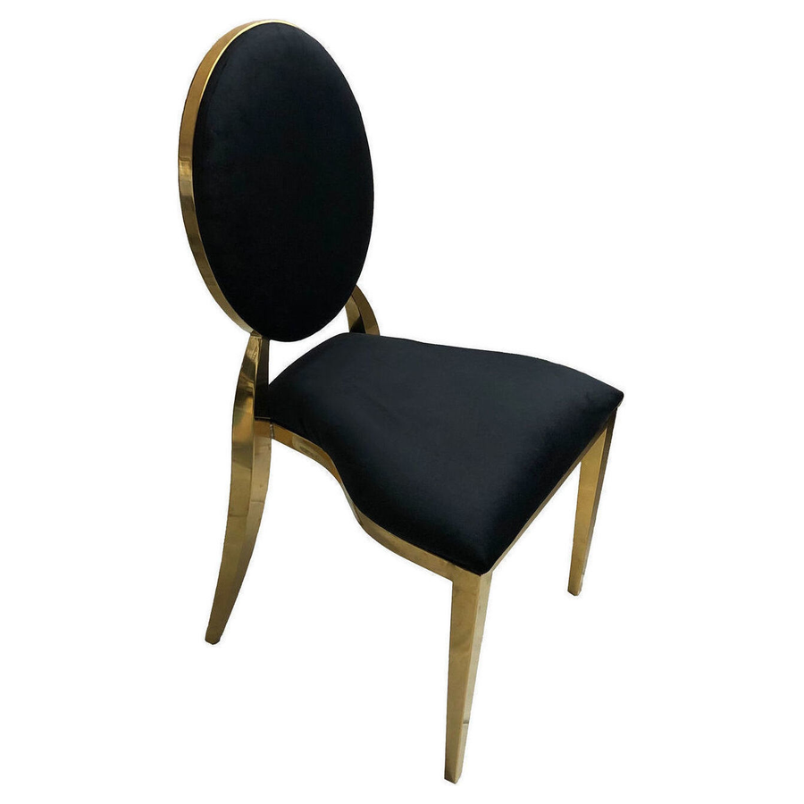 Стул Вашингтон Золото, велюр черный - Фото миниатюра 2