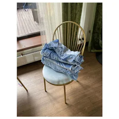 Стул Ле Солей, велюр, нежно-голубой - изображение 4