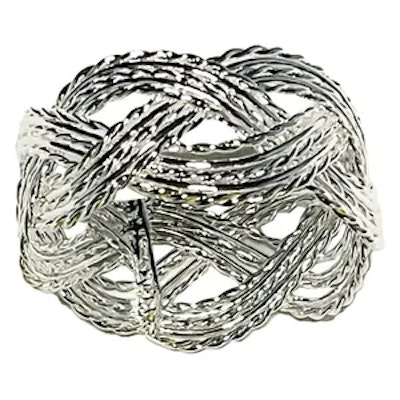 Кольцо для салфетки Кучеряшка Серебро