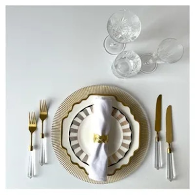 Кольцо для салфетки Косичка Золото - изображение 5