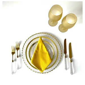 Столовые приборы Призм прозрачно-золотые, сет 4 предмета - Фото 6