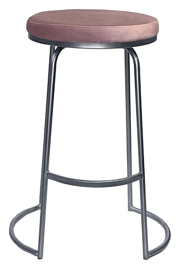 Стул барный Модерн Сэддл Розовая помада (любой оттенок каркаса)