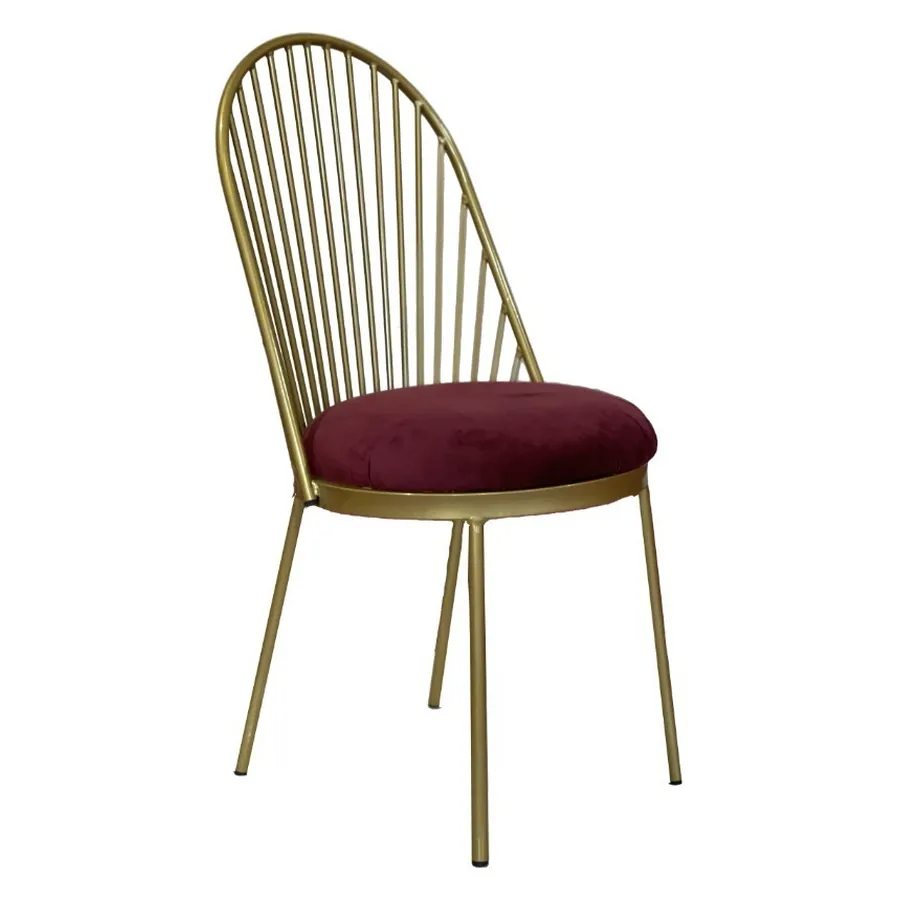Стул Ле Солей, велюр, бордовый - Фото миниатюра 1