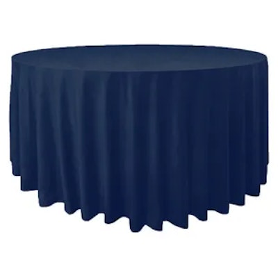 Скатерть велюр, круглая, сапфир