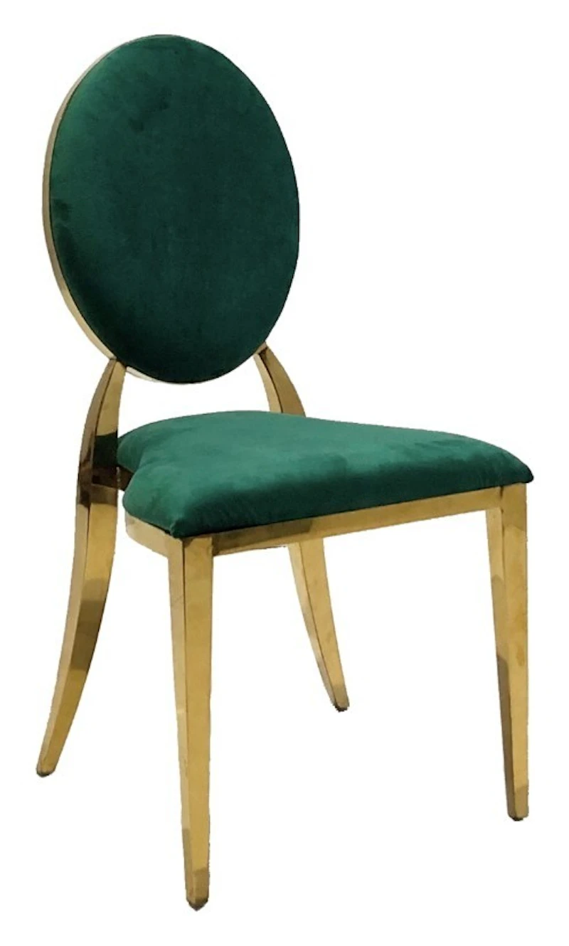 Стул Вашингтон Золото, велюр изумрудный