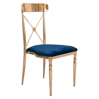 Стул Адлер, велюр, сапфировый