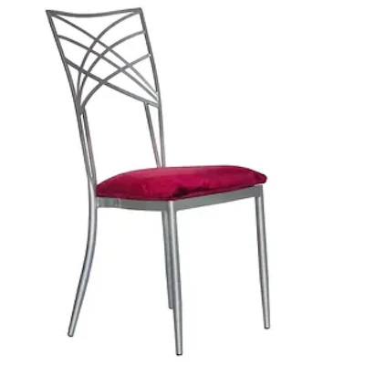 Стул Хамелеон серебряный (велюр), бордовый