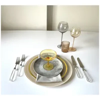 Салфетка из смесового льна, Серебристая цинерария - изображение 3