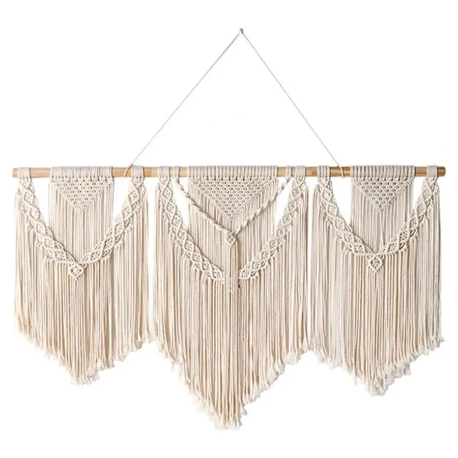 Панно декоративное из макраме Бохо Сети - Фото миниатюра 1