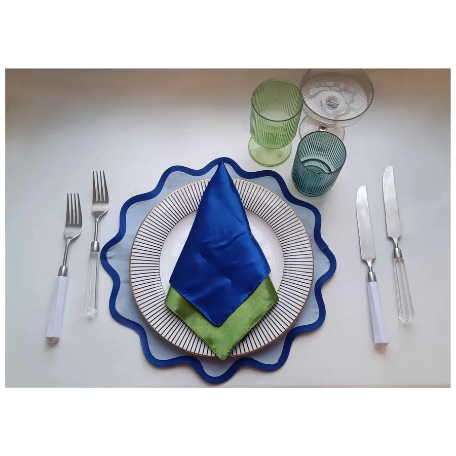 Салфетка двухсторонняя Кручу-верчу, Буги-Вуги, сине-зеленая - Фото миниатюра 5