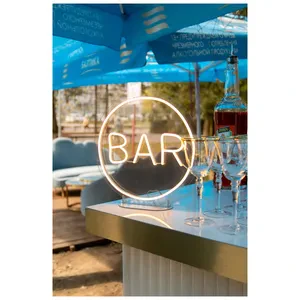 Неоновая надпись на подставке "Бар" - Фото 4